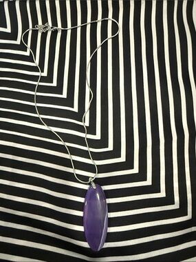 Elegant Purple stone Pendant Necklace - Women's Jewelry